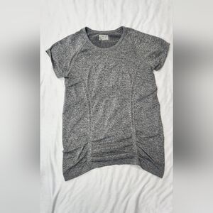 Athleta Charcoal Heather Short Sleeve Tee